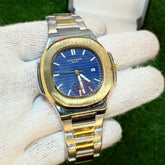 Patek Philippe Blue Dial – Master Copy | Two-Tone Silver & Gold Strap | Master Lock